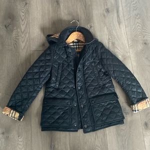 Burberry Black Quilted Kids Jacket